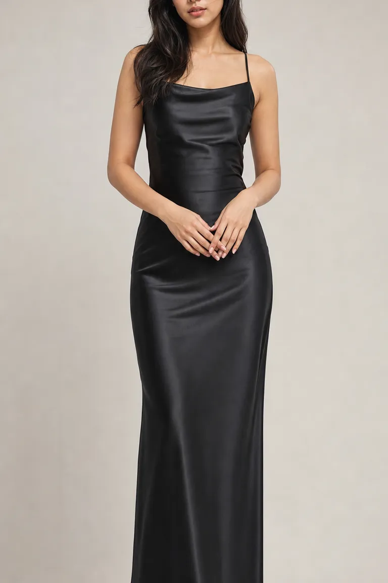 Noir Satin Column