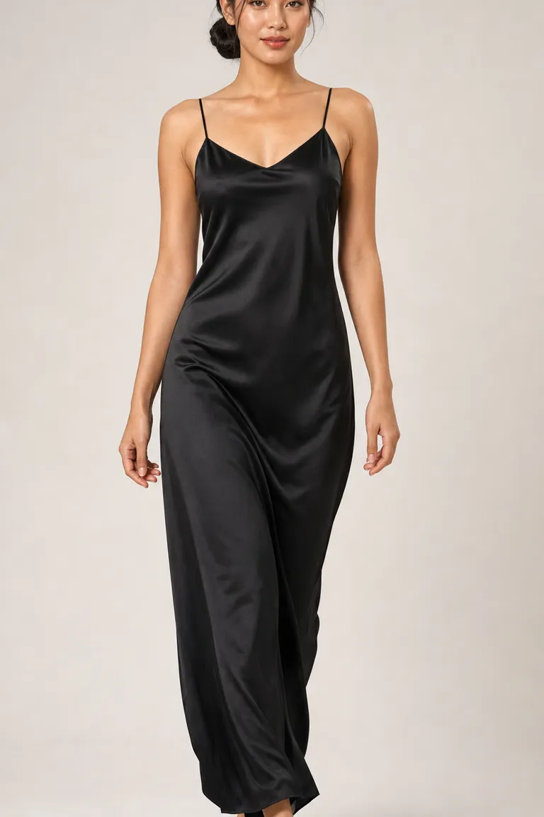 Noir Silk Slip