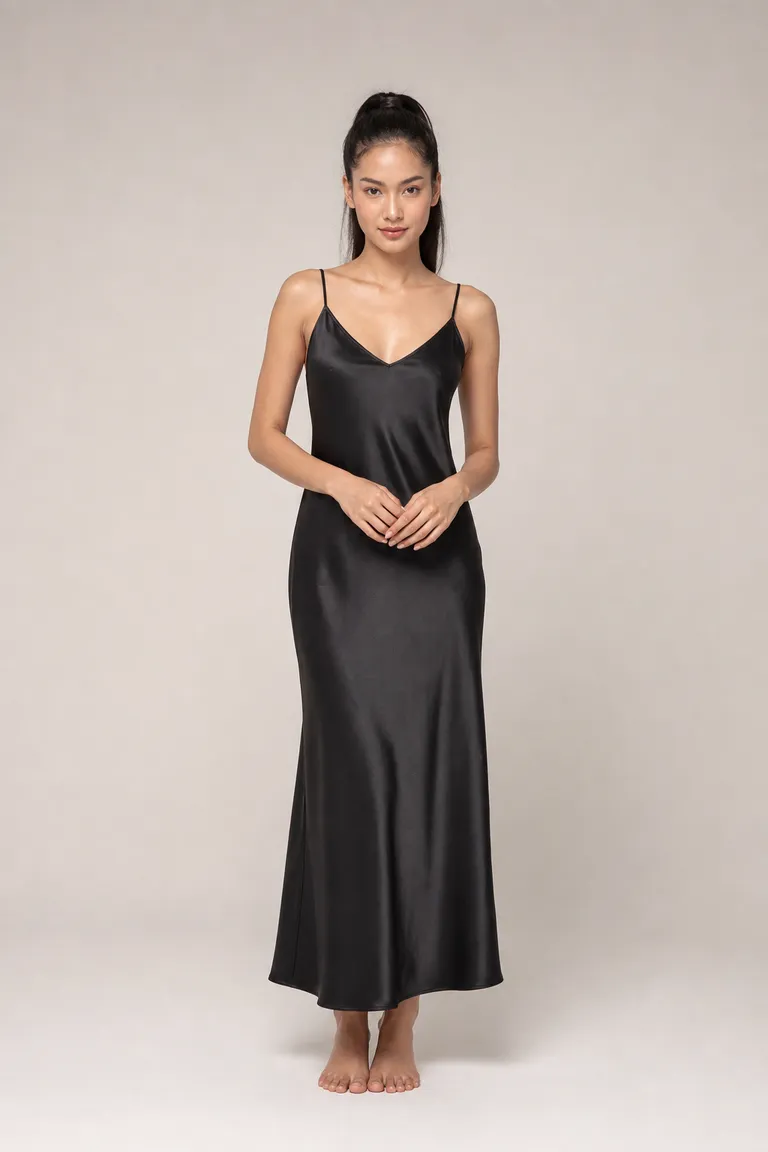 Noir Silk Slip