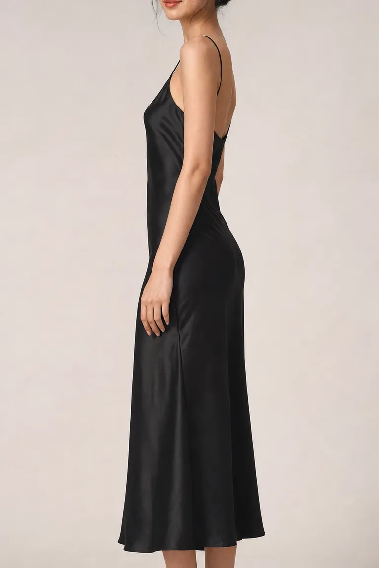 Noir Silk Slip