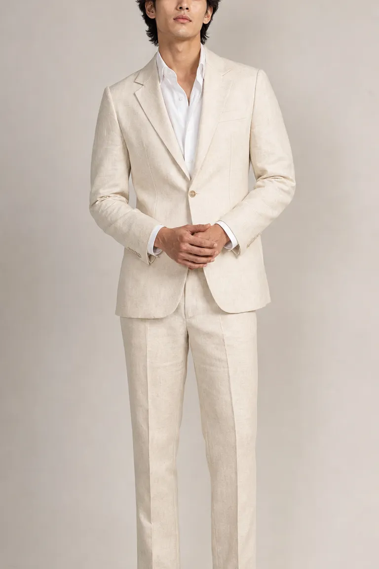 Ivory Linen Suit