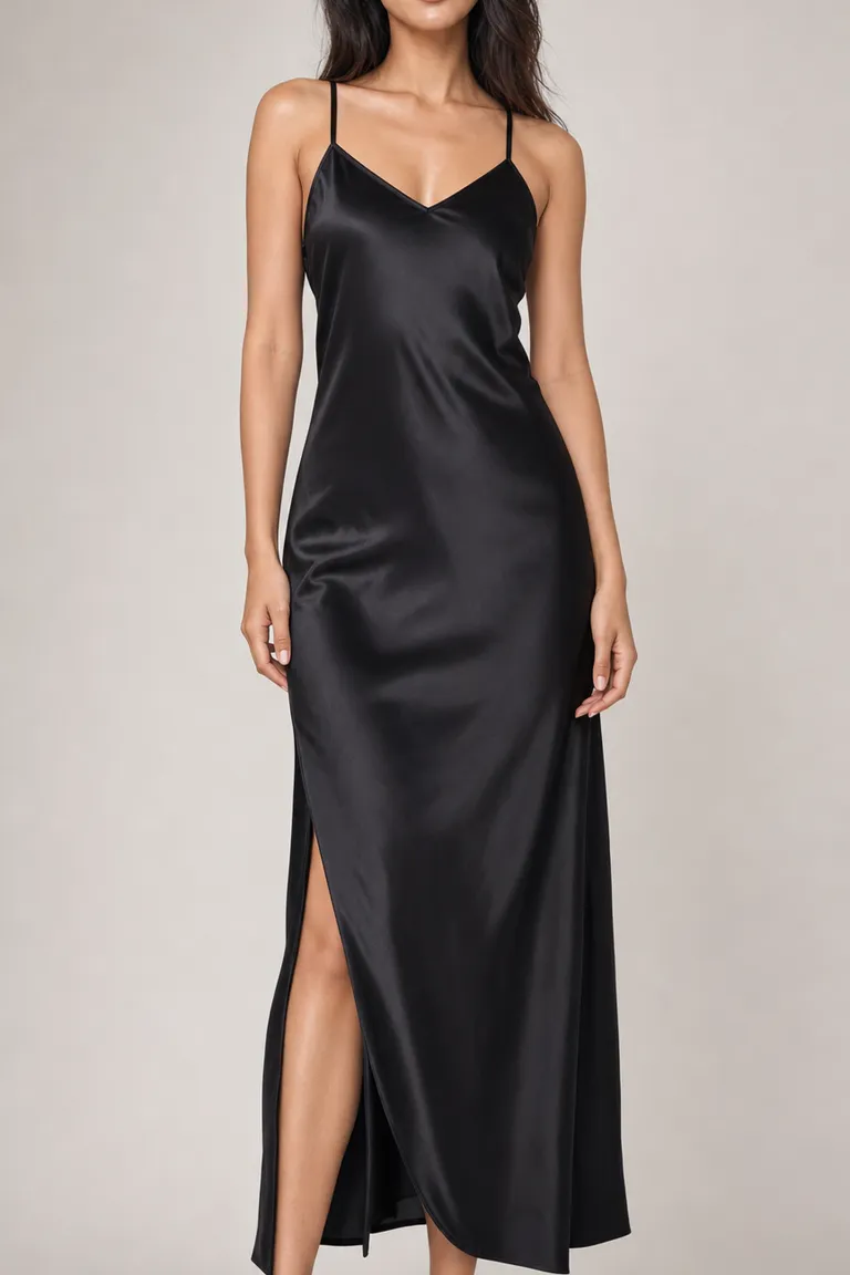 Noir Silk Slip