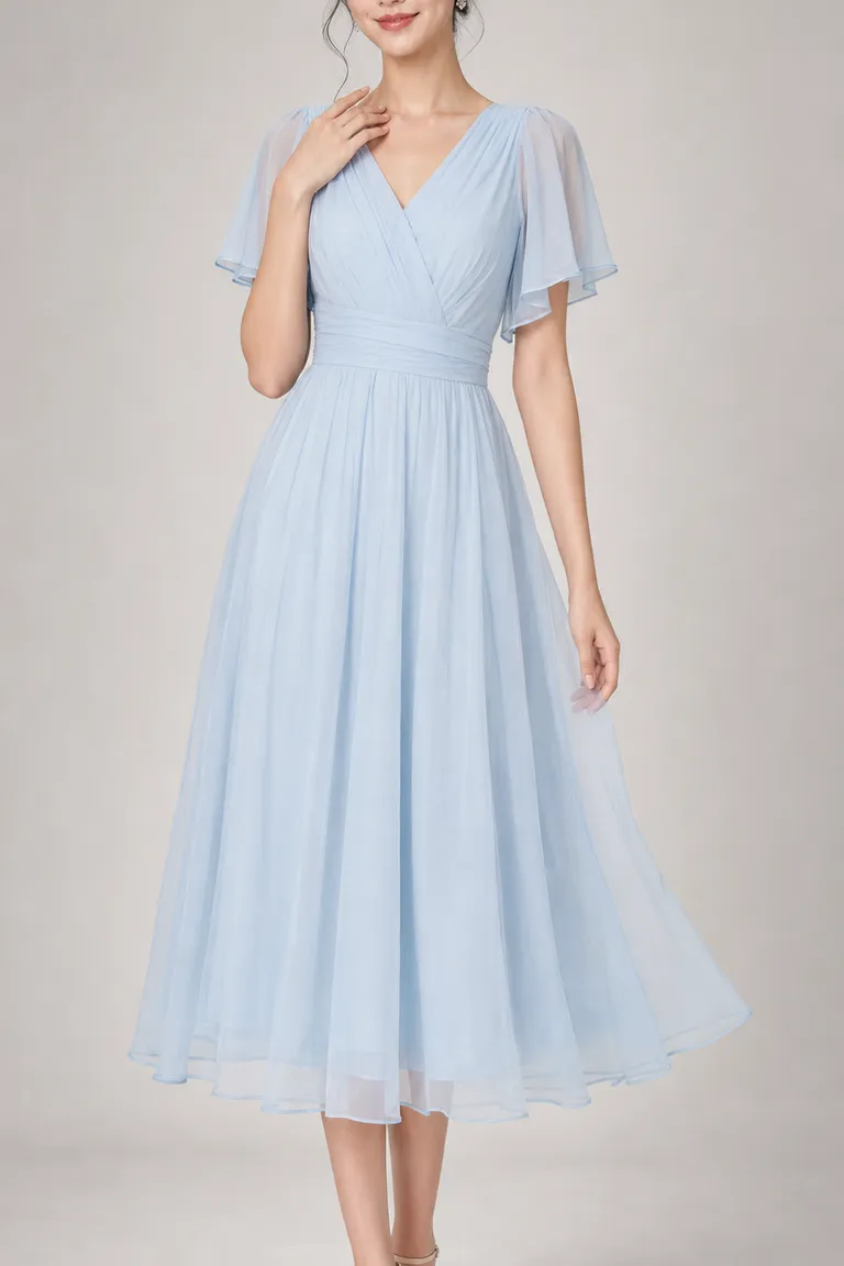 Powder Blue Tea Dress