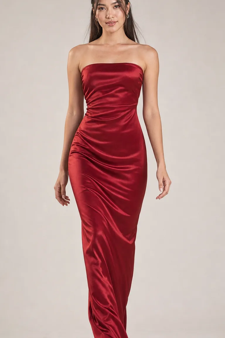 Crimson Satin Column