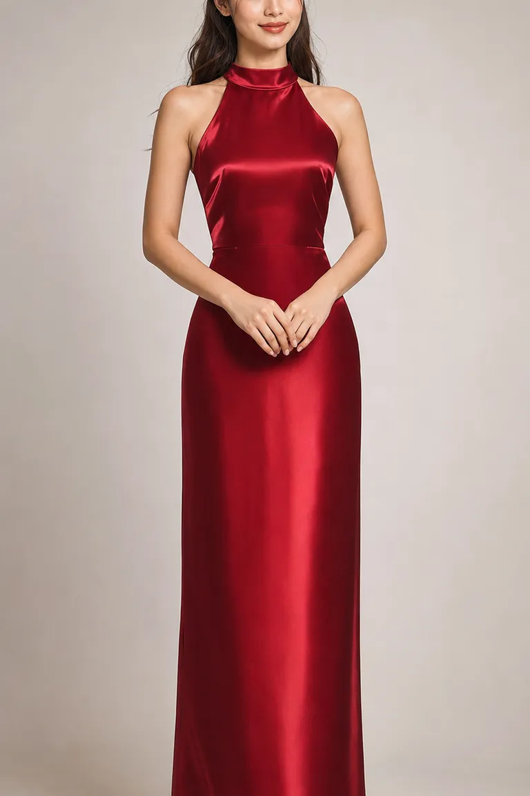 Crimson Satin Column