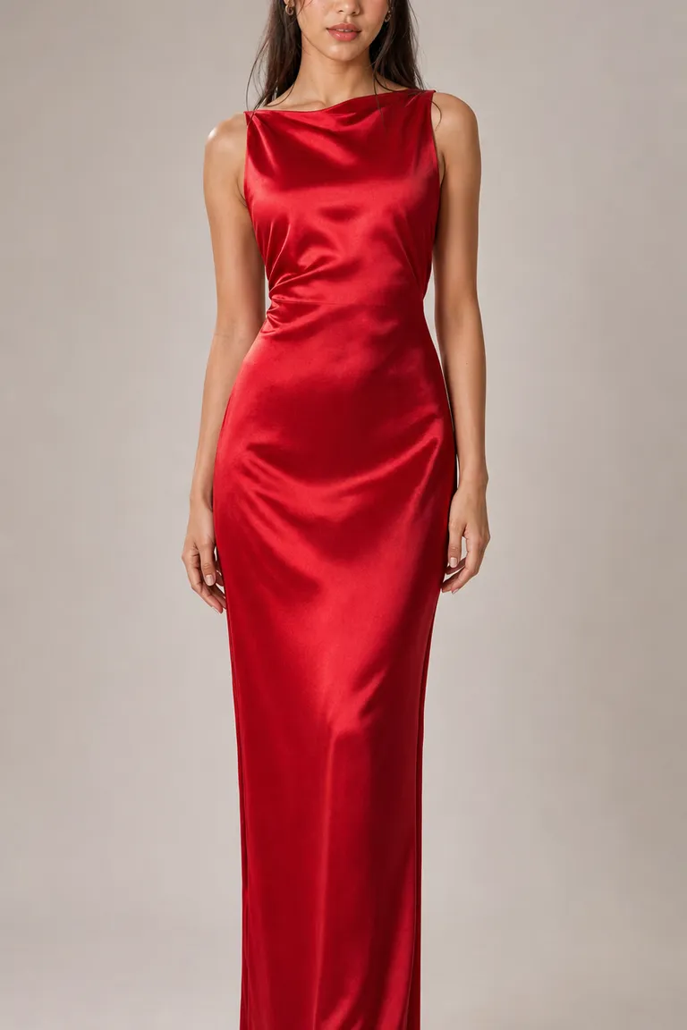 Crimson Satin Column