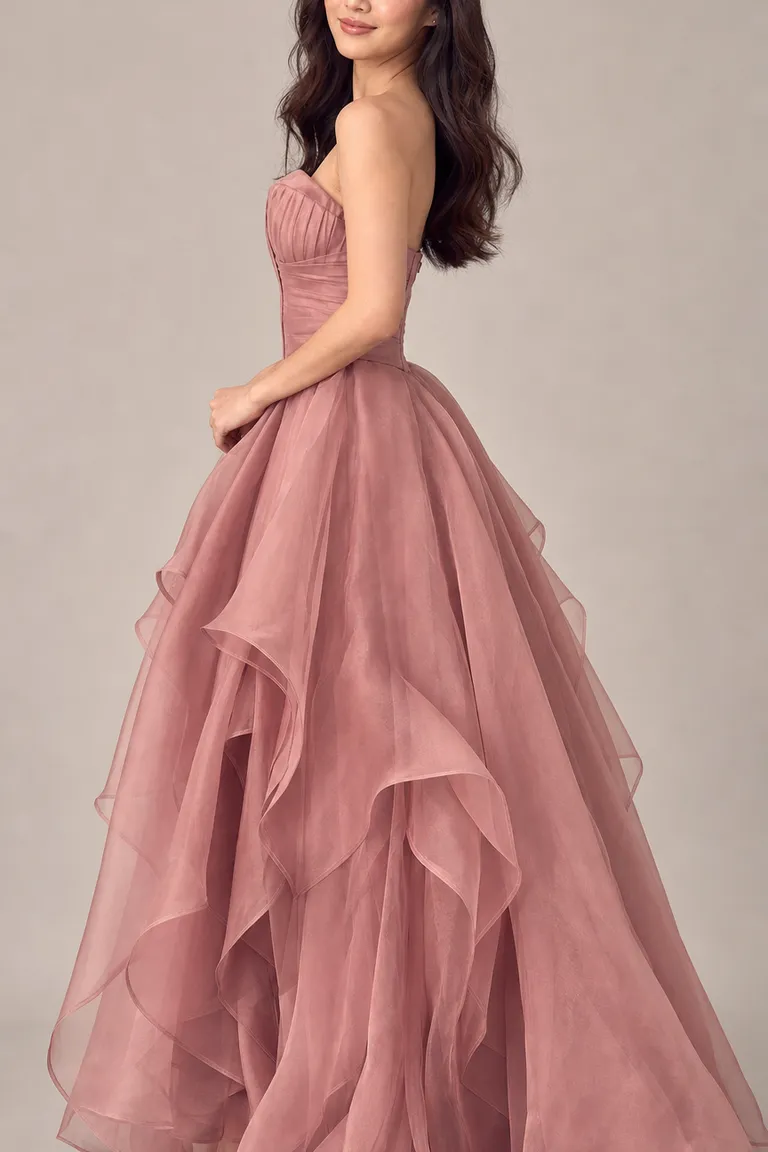 Rose Organza Ball Gown